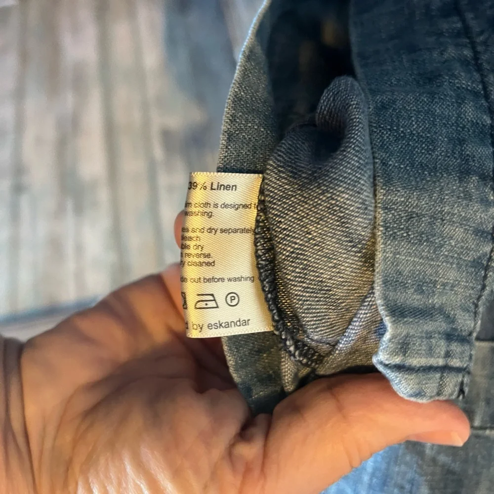 Eskandar Blue Denim Top - Picture 8 of 9